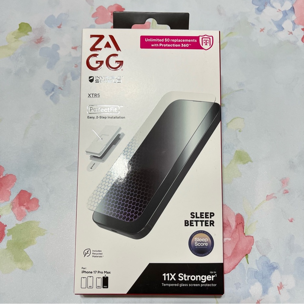 ZAGG InvisibleShield Glass Screen Protector 11x Stronger for iPhone 17 Pro Max